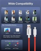 FEDUS 80W USB A to Type C SuperVOOC Fast Charging Cable - 1M Red
