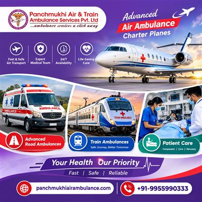 Panchmukhi ICU Air Ambulance in Delhi- Patient Relocation Support delivered
