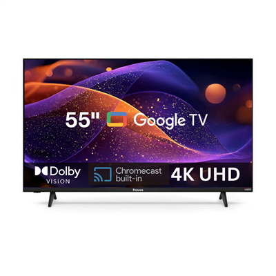 Haves 55-Inch 4K UHD Google TV Frameless with Voice Remote.