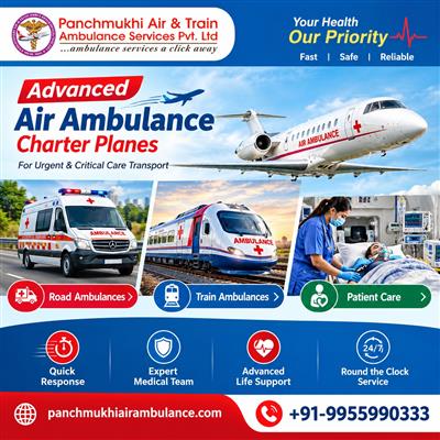 Panchmukhi ICU Air Ambulance in Hyderabad – quick relocation arranged safely