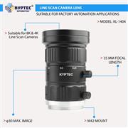 35 MM 8K / 4K Line Scan Camera Lens for High-Speed Industrial Inspection | M42 M