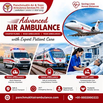 Panchmukhi Hi Tech Air Ambulance in Ernakulam- safer long distance coordination