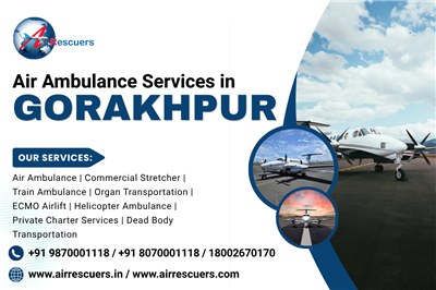 air ambulance from Gorakhpur Airport GOP | Air Rescuers