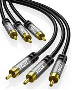 FEDUS 3 RCA Male to 3 RCA Male Double Shielded cable - 1.5 Meter