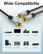 FEDUS 3 RCA Male to 3 RCA Male Double Shielded cable - 1.5 Meter