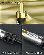 FEDUS 3 RCA Male to 3 RCA Male Double Shielded cable - 1.5 Meter