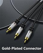 FEDUS 3 RCA Male to 3 RCA Male Double Shielded cable - 1.5 Meter