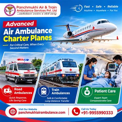 Panchmukhi Low Cost Air Ambulance in Patna – emergency relocation arranged witho