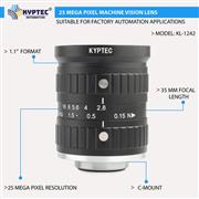 35 MM 25 MP Precision-Inspection Machine Vision Lens for 1.1-Inch Industrial Cam