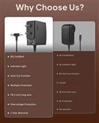 FEDUS 5V 1A DC Power Adapter for Set Top Box, CCTV, Router