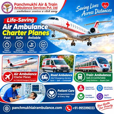 Panchmukhi ICU Air Ambulance in Varanasi- intensive and critical care support