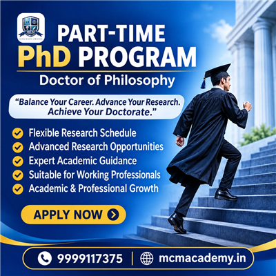 🎓 Part-Time PhD Program – Balance Your Career & Advance Your Research!