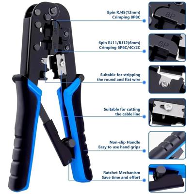 FEDUS RJ45 Crimping Tool Kit Black COMBO-3