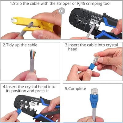 FEDUS RJ45 Crimping Tool Kit Black COMBO-3