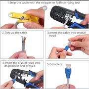 FEDUS RJ45 Crimping Tool Kit Black COMBO-3