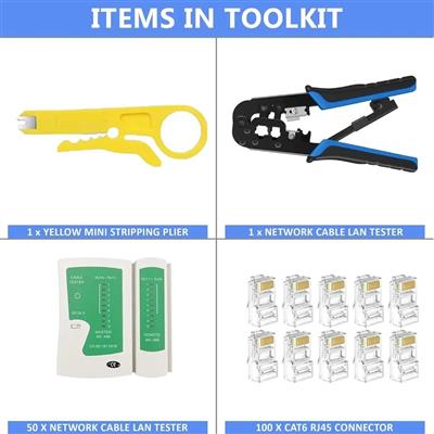FEDUS RJ45 Crimping Tool Kit Black COMBO-3