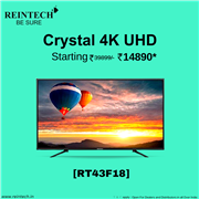 Reintech 43 Inch Crystal 4k UHD LED TV