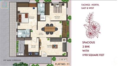 HMDA AND RERA APPROVED 3BHK FLAT FOR 74LAKHS @ PRAGATHI NAGAR