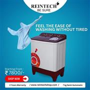 Reintech 7.5 kg Semi-Automatic Top Load Washing Machine