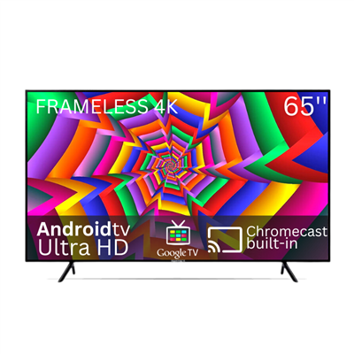 Reintech 165cm [65 Inches] 4k UHD Android FL LED TV [RT65USC04] BT & Google Voic