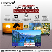 Reintech 109 cm [43 Inches] Smart Full HD, Frameless Black [RT43FSA02] LED TV