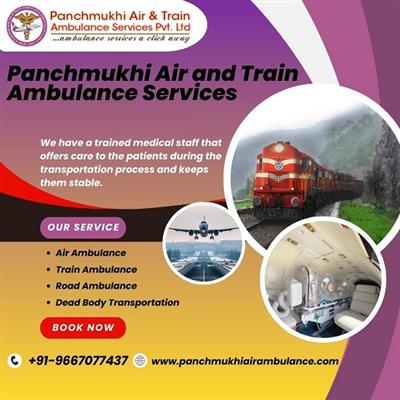 Get Panchmukhi Air and Train Ambulance Service in Siliguri with Top-level ICU