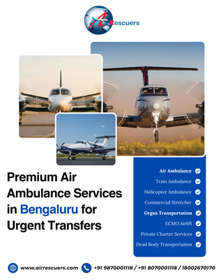 Premium Air Ambulance Services in Bengaluru for Urgent Transfers