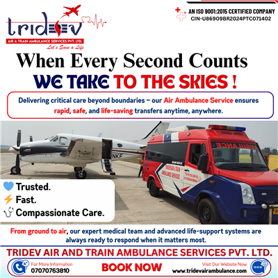 Best Air Ambulance Services in Ranchi – Tridev Air Ambulance