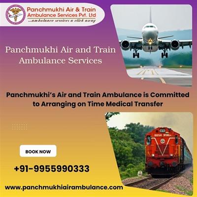 Book Panchmukhi Air and Train Ambulance Service in Jamshedpur with Reliable ICU