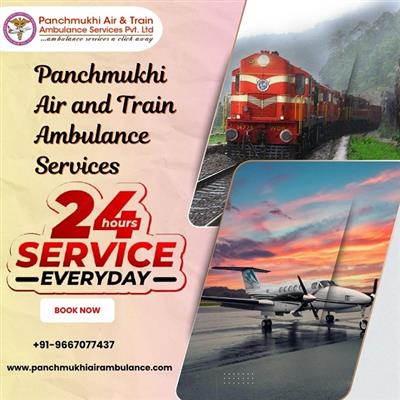 Book Panchmukhi Air and Train Ambulance in Raipur with the Best Healthcare