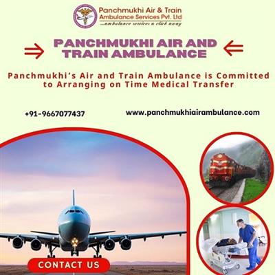 Take Panchmukhi Air and Train Ambulance Service in Patiala with Full ICU Setup