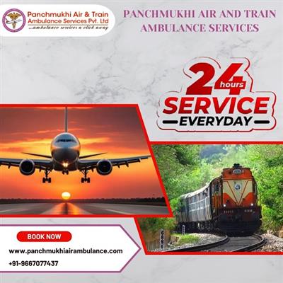 Take Panchmukhi Air and Train Ambulance Service in Silchar with Healthcare