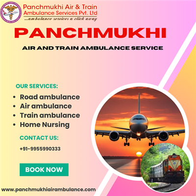 Book Panchmukhi Air and Train Ambulance Service in Bhopal with Splendid ICU