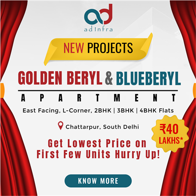 2 BHK Flats in Chattarpur for Sale – South Delhi