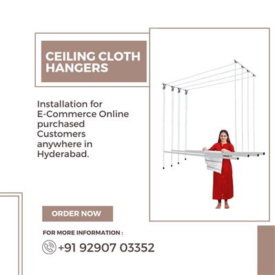 Call 09290703352 for Balcony Cloth Dry Hanger Peddapalli