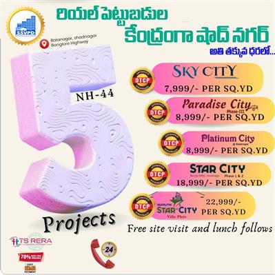 Residential Land / Plots in Shadnagar, Hyderabad