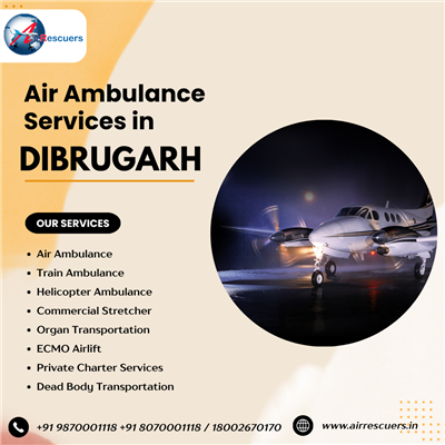 24/7 Rapid ICU Air Ambulance – Dibrugarh