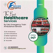 Now it is easy shift a patient to another city by Falc train ambulance in Ranchi