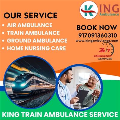 King Train Ambulance Service in Delhi which provides a great experience and comf