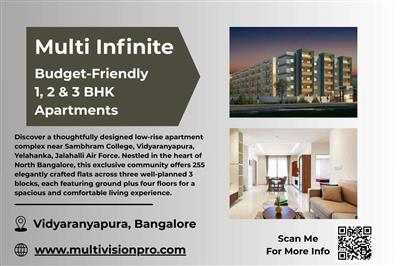 Multi Infinite - Smart & Stylish 1, 2 & 3 BHK Homes in Vidyaranyapura, Bangalore