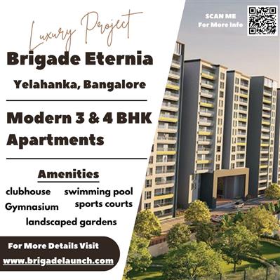 Brigade Eternia - Premium 3 & 4 BHK Apartments in Yelahanka, Bangalore