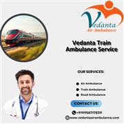 Vedanta Train Ambulance Services in Hyderabad can be easily scheduled at any tim