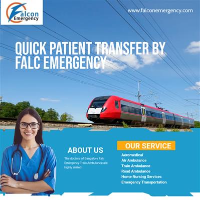 A Secure and Timely Transfer in Guwahati is Offered by Falc Emergency Train Ambu