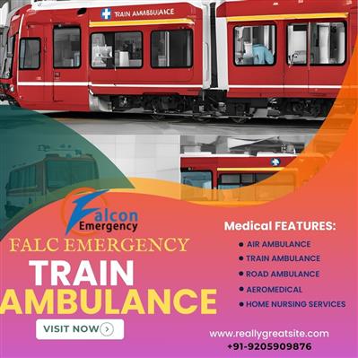 To get medical transport, reserve a Guwahati FALC Emergency Train Ambulance
