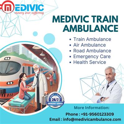 Medivic Train Ambulance in Kolkata operates with better convenience using a moto