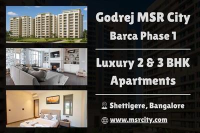 Godrej MSR City Barca Phase1 - Premium 2 & 3 BHK Homes in Shettigere, Bangalore
