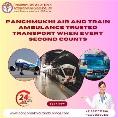 Obtain Panchmukhi Train Ambulance Service in Raipur, accompanied by a proficient