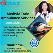 Medivic Train Ambulance Services in Patna keeps life-saving equipment