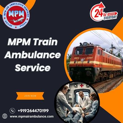 MPM offers a reliable and careful transfer in a Train Ambulance in Allahabad