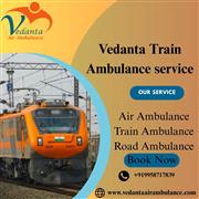 Vedanta Train Ambulance Service provides the best and caring transportation for